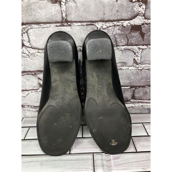 BeautiFeel Black Leather MaryJane Comfort Casual Pump Heels Women’s 39EU/8.5M US - Picture 10 of 16